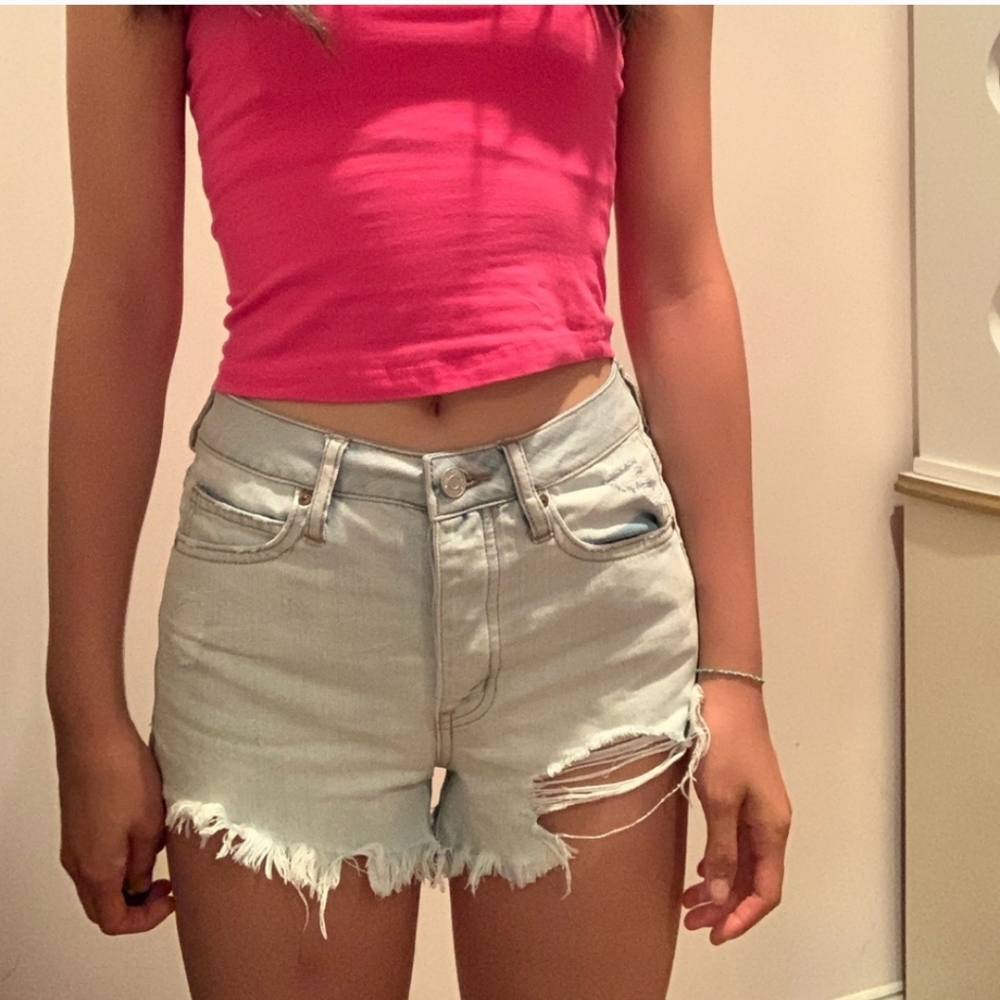Tilly's RSQ Jean Vintage High Rise Denim Shorts 0 - Picture 1 of 4